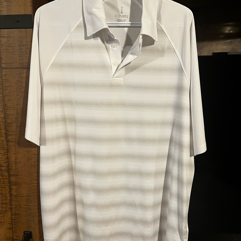 Elevate Men's White Performance Polo
